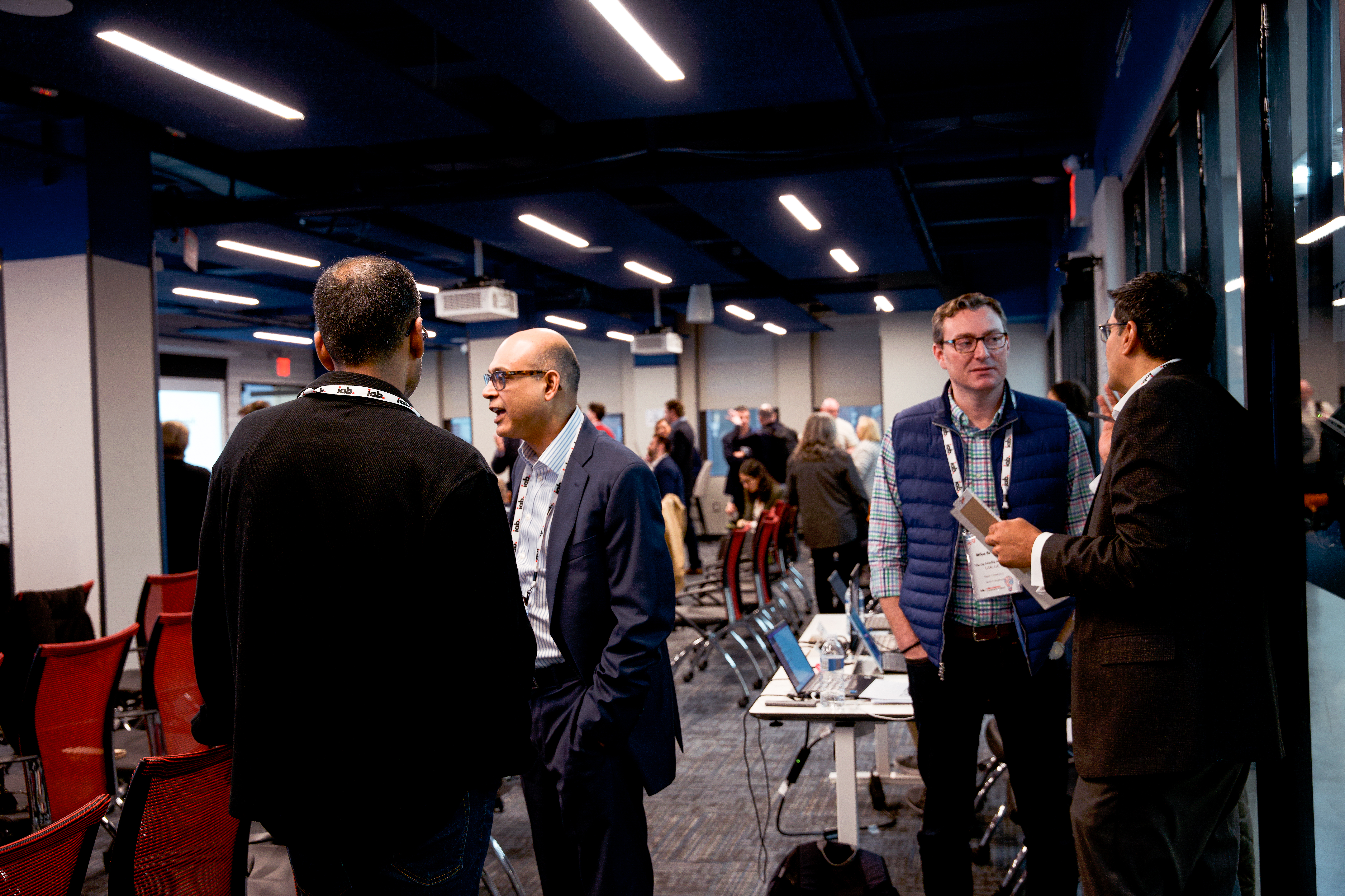 People networking at the 2024 IAB Measurement Leadership Summit